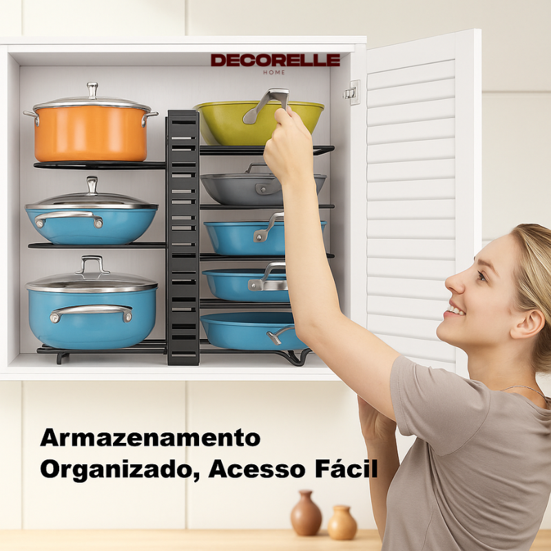 Organizador de Panelas Decorelle - COMPRE 1 LEVE 2