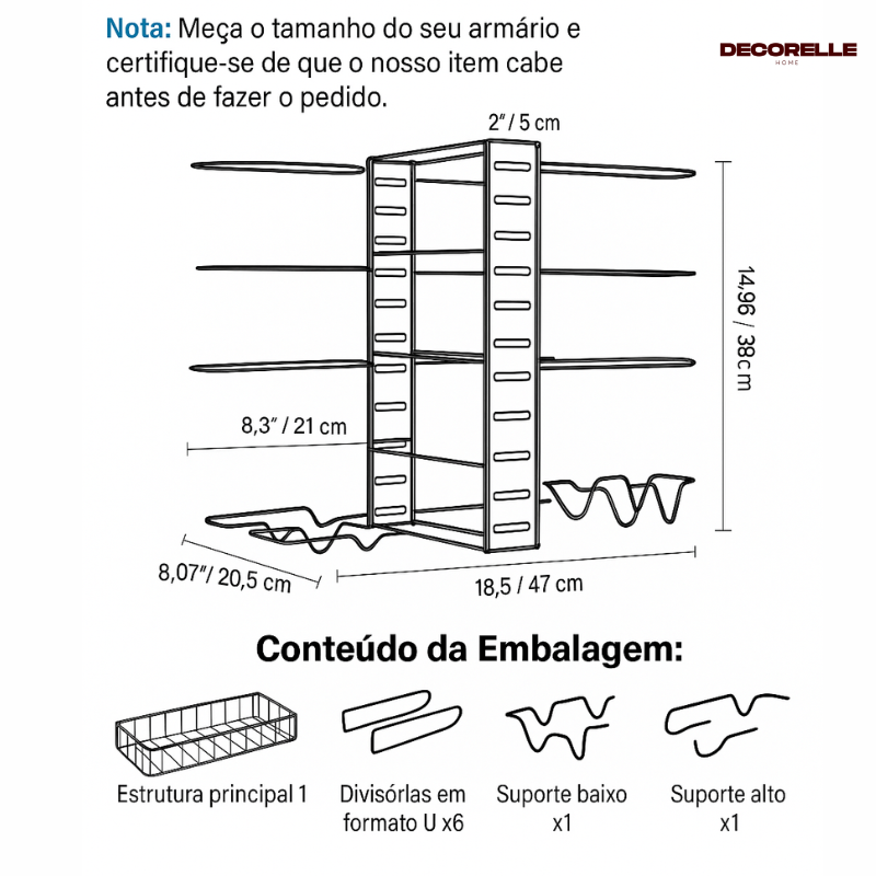 Organizador de Panelas Decorelle - COMPRE 1 LEVE 2