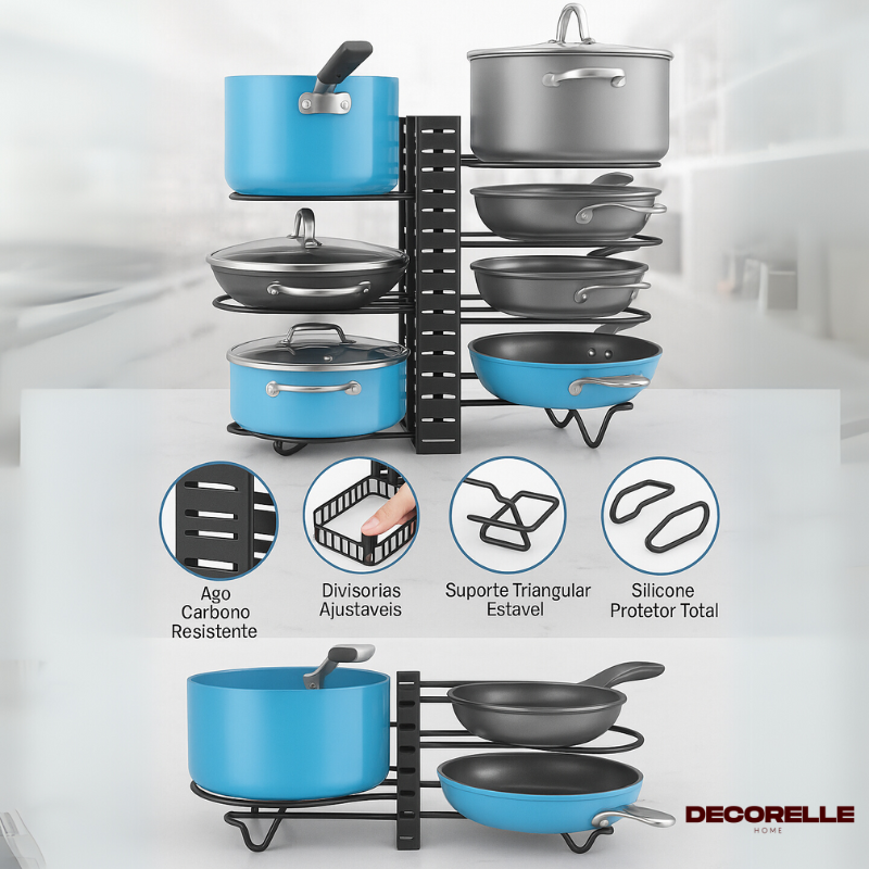 Organizador de Panelas Decorelle - COMPRE 1 LEVE 2