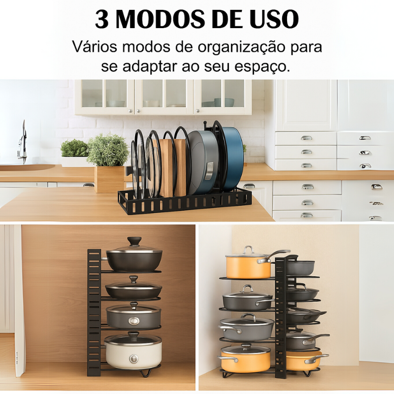 Organizador de Panelas Decorelle - COMPRE 1 LEVE 2