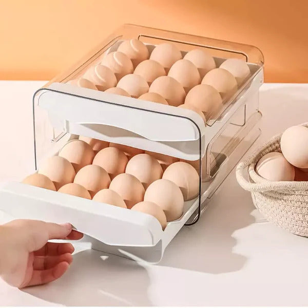 Gaveteiro Organizador Duplo para Ovos de Geladeira Decorelle