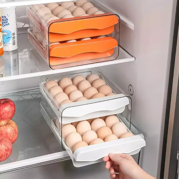 Gaveteiro Organizador Duplo para Ovos de Geladeira Decorelle