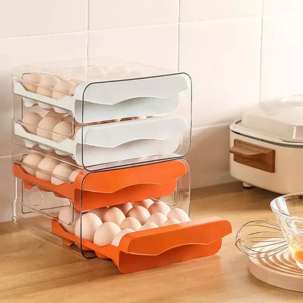 Gaveteiro Organizador Duplo para Ovos de Geladeira Decorelle