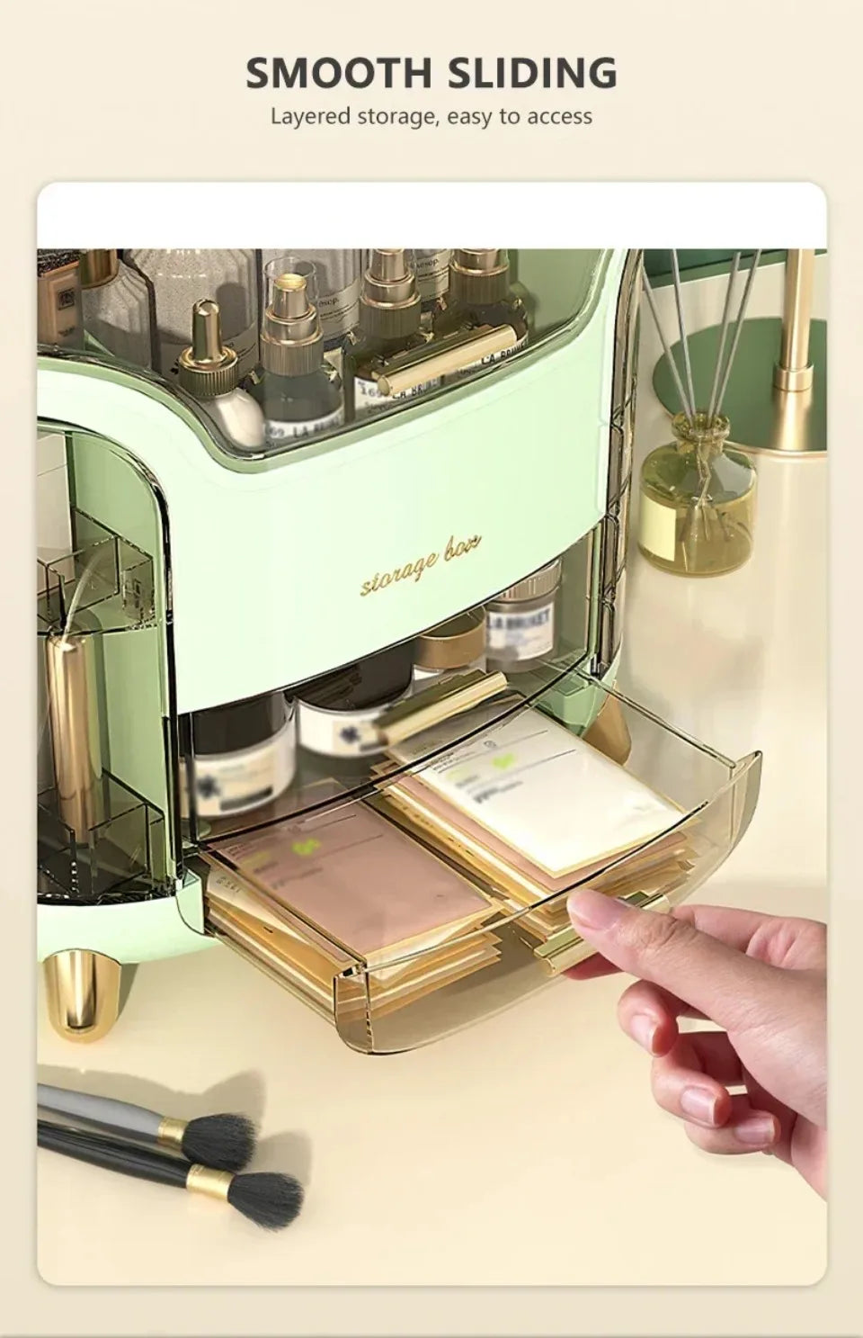 Organizador de Maquiagem de Luxo com Gavetas Decorelle