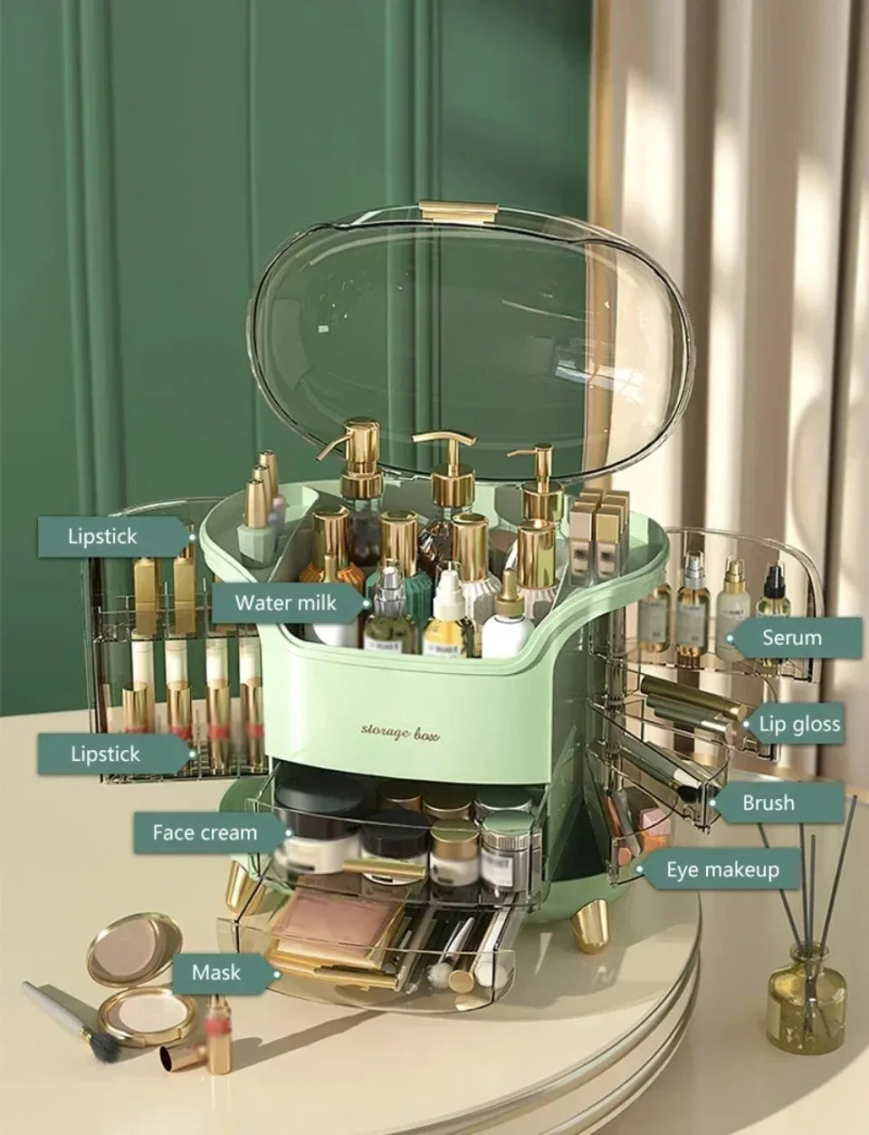 Organizador de Maquiagem de Luxo com Gavetas Decorelle