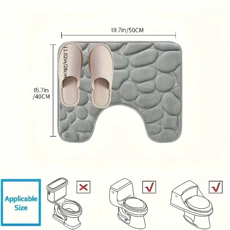 Tapete Luxuoso Antiderrapante para Banheiro Decorelle