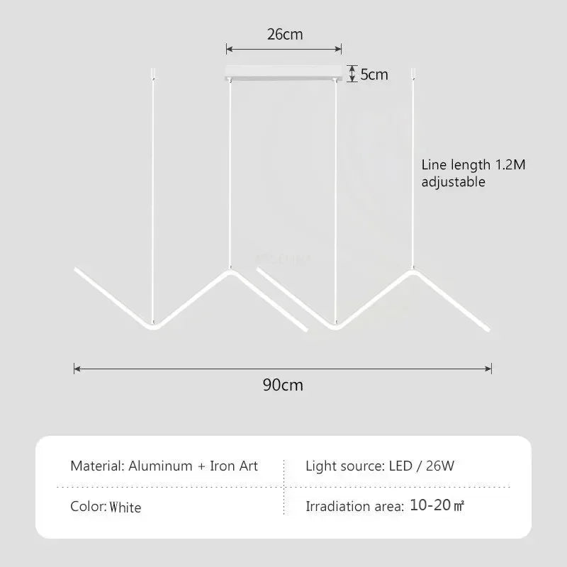Moderno led luzes pingente decoração de casa 90cm 2 cabeça luminárias sala estar iluminação lustre hotel bar estudo quarto lâmpadas interiores