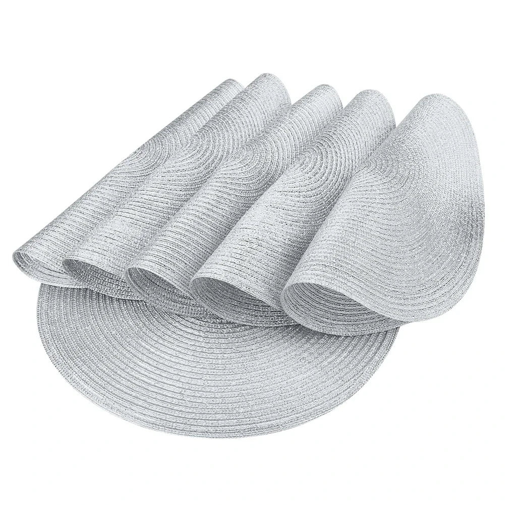 Conjunto de Placemats Trançados Redondos Decorelle