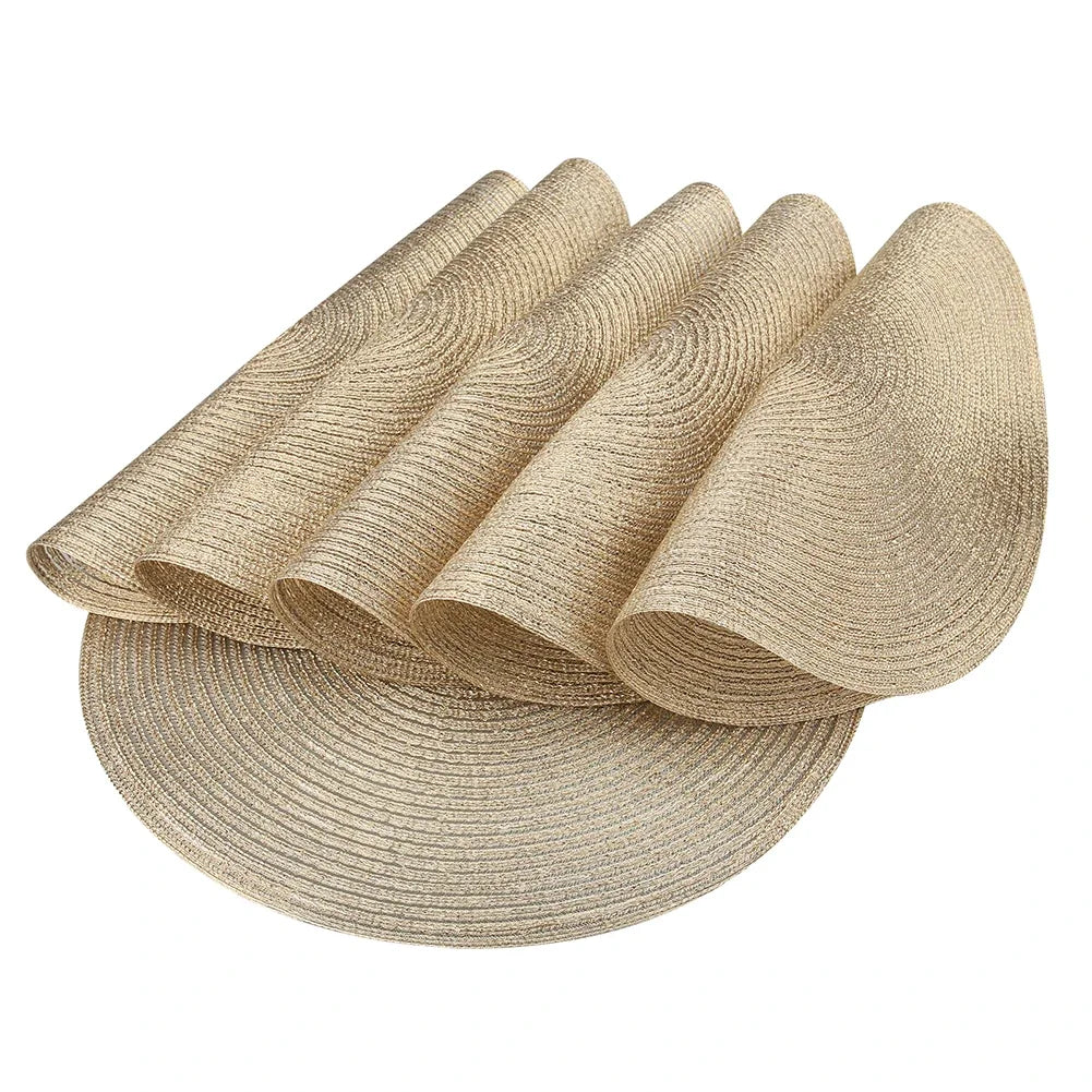 Conjunto de Placemats Trançados Redondos Decorelle