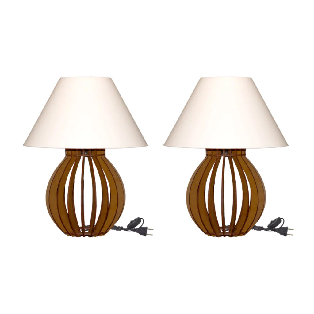 Kit 2 Abajures La Finesse com Cúpula – Elegância e Sofisticação para Sua Decoração - Decorelle