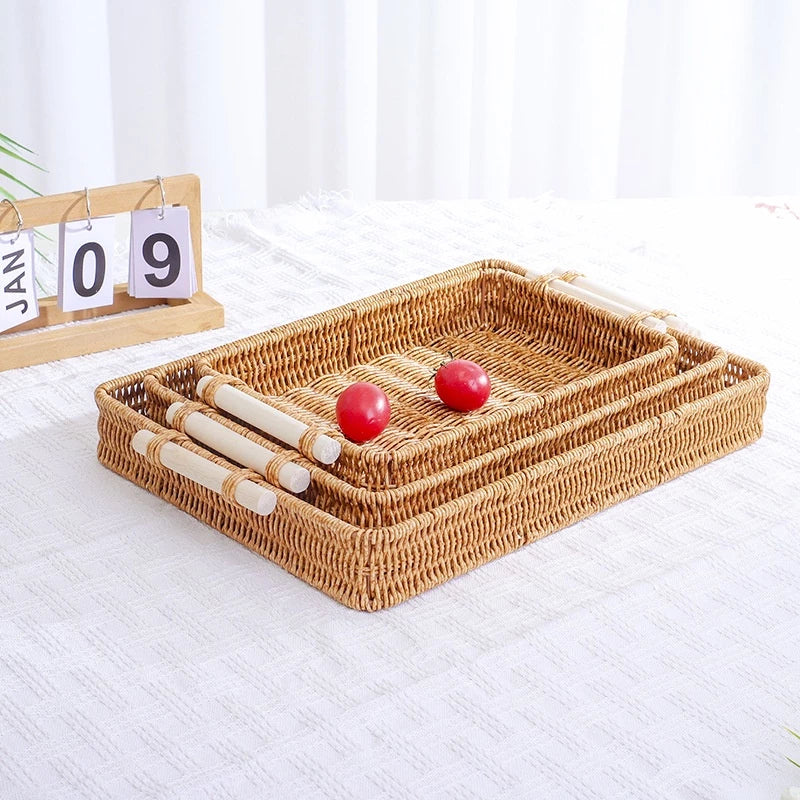 Bandeja Tecido Multiuso para Lanches – Ideal para Café, Chá, Condimentos e Mesa de Jantar - Decorelle