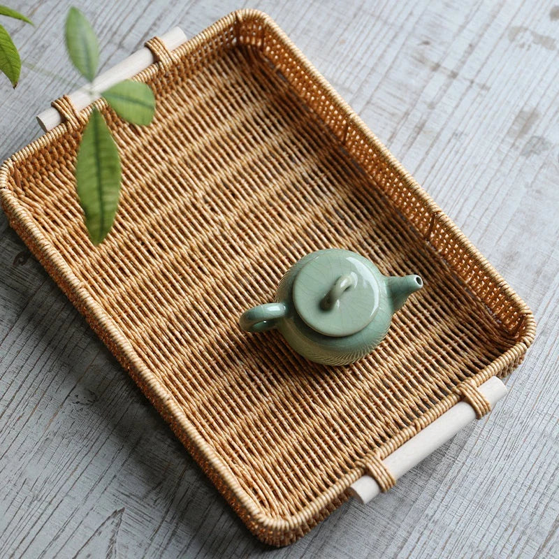 Bandeja Tecido Multiuso para Lanches – Ideal para Café, Chá, Condimentos e Mesa de Jantar - Decorelle