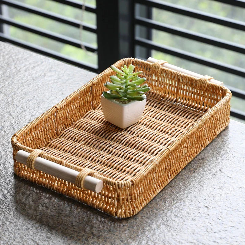 Bandeja Tecido Multiuso para Lanches – Ideal para Café, Chá, Condimentos e Mesa de Jantar - Decorelle