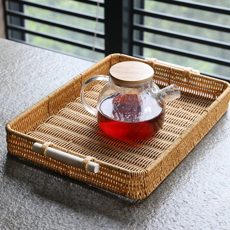 Bandeja Tecido Multiuso para Lanches – Ideal para Café, Chá, Condimentos e Mesa de Jantar - Decorelle