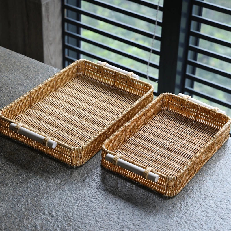 Bandeja Tecido Multiuso para Lanches – Ideal para Café, Chá, Condimentos e Mesa de Jantar - Decorelle
