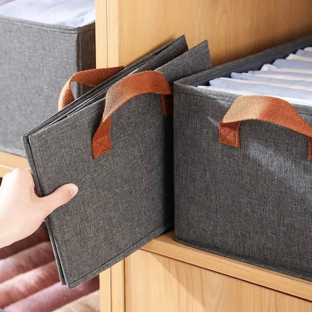 Kit com 3 Caixas Multiuso Organizadoras Dobráveis para Armários - Decorelle