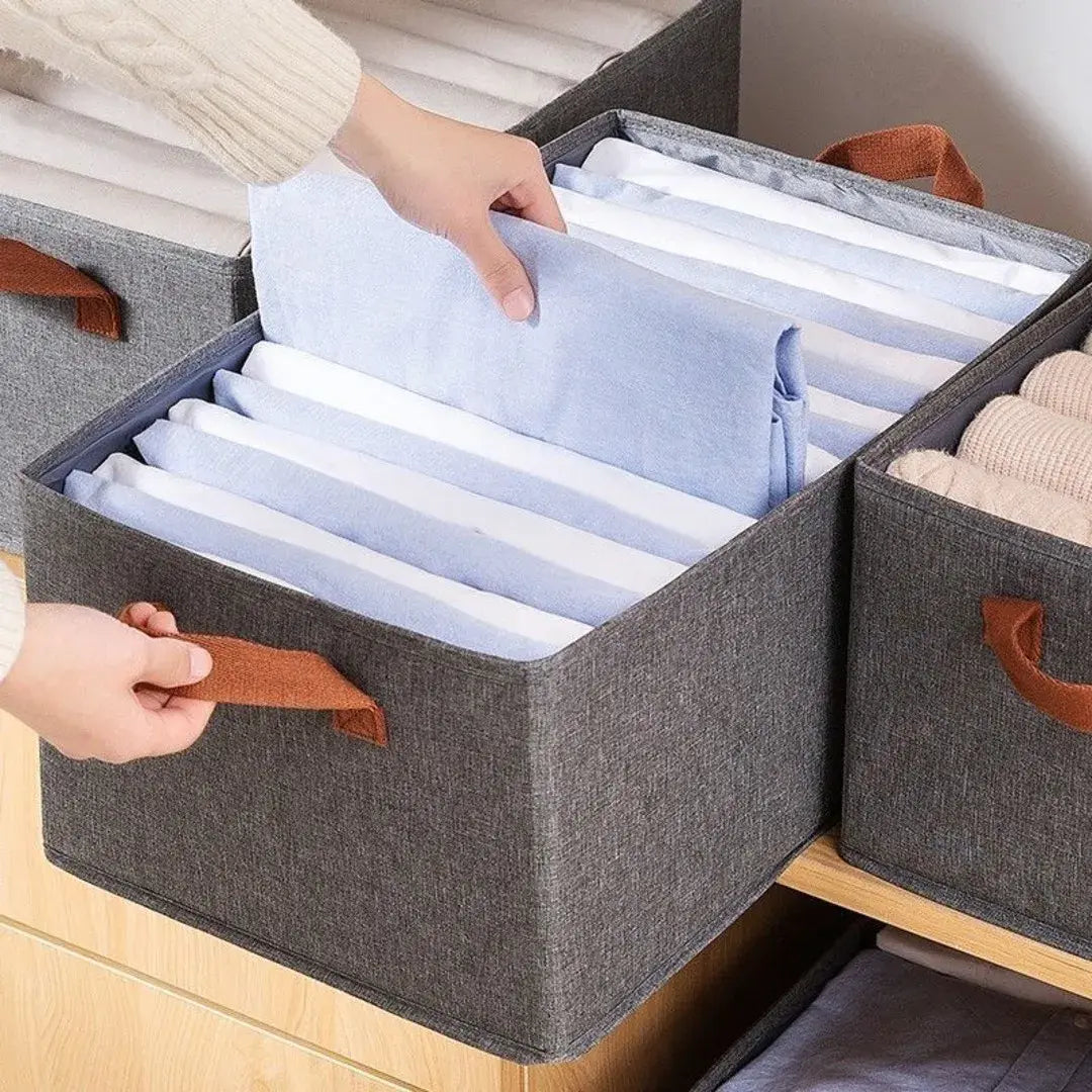 Kit com 3 Caixas Multiuso Organizadoras Dobráveis para Armários - Decorelle