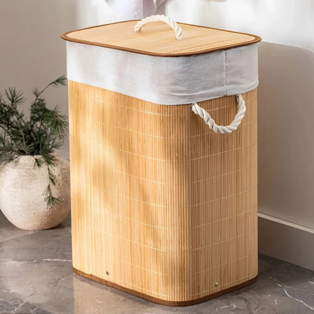 Cesto de Roupa Suja BambooLuxe - Decorelle