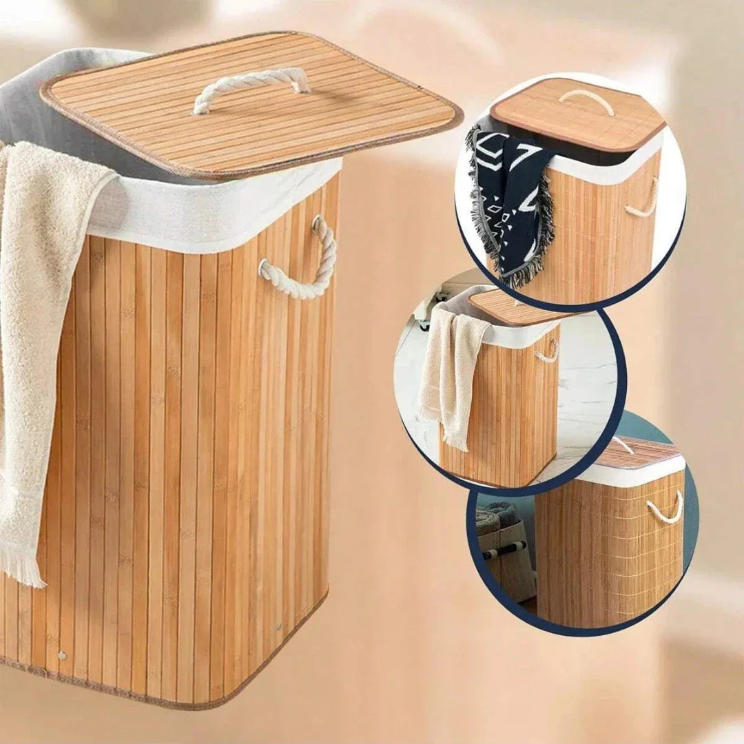 Cesto de Roupa Suja BambooLuxe - Decorelle