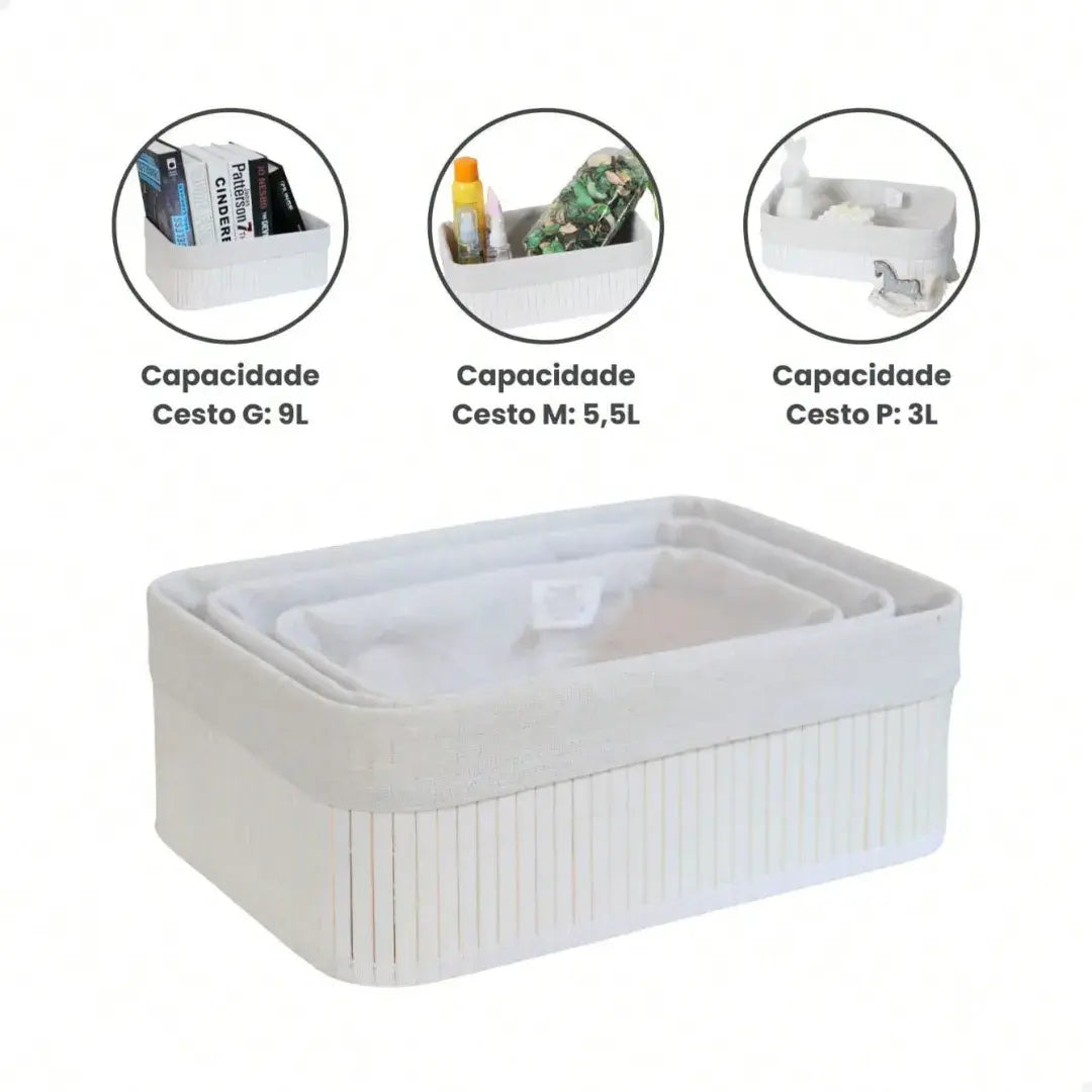 Cestos Organizadores BambooSet - Decorelle