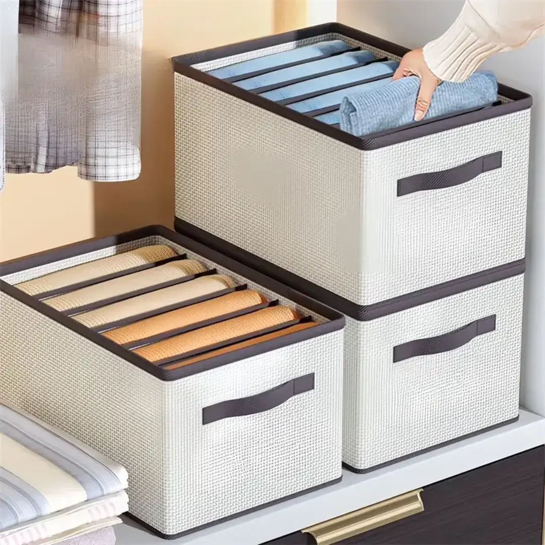 Kit com 3 Colmeias Organizadoras com Viés Branco | Organização de Gavetas e Armários - Decorelle
