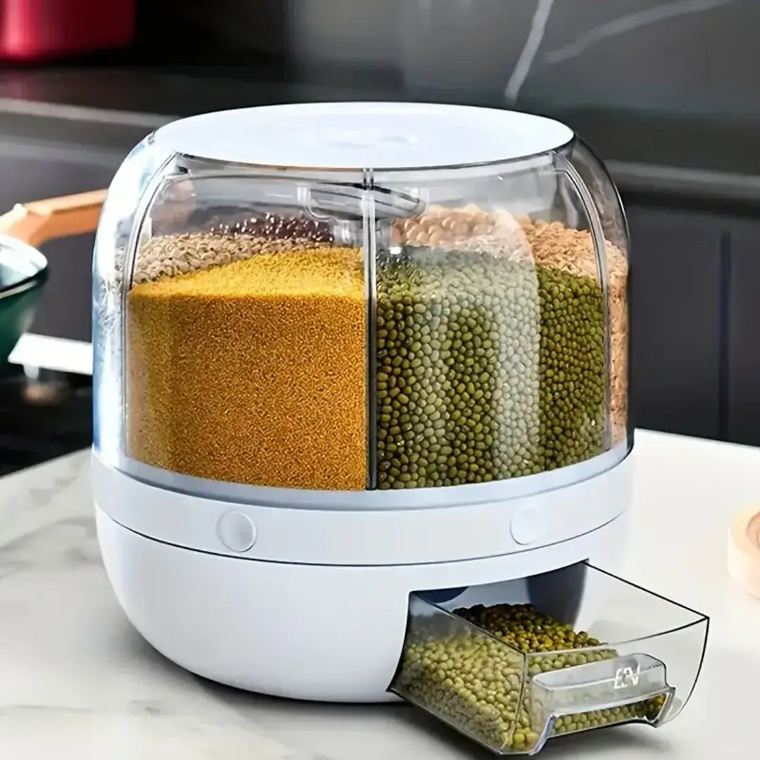 Dispenser de Cereais Giratório com 6 Divisórias - Decorelle