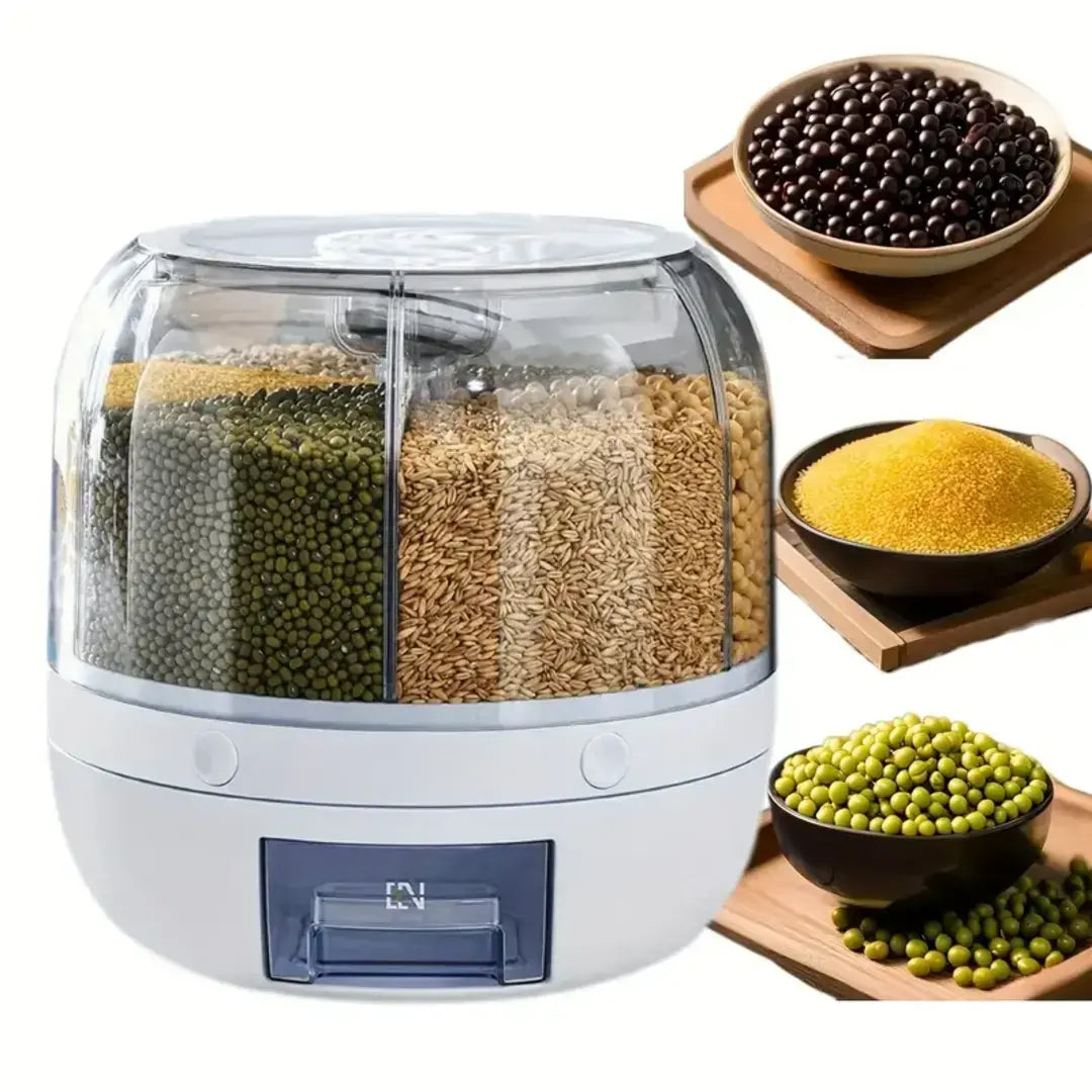 Dispenser de Cereais Giratório com 6 Divisórias - Decorelle
