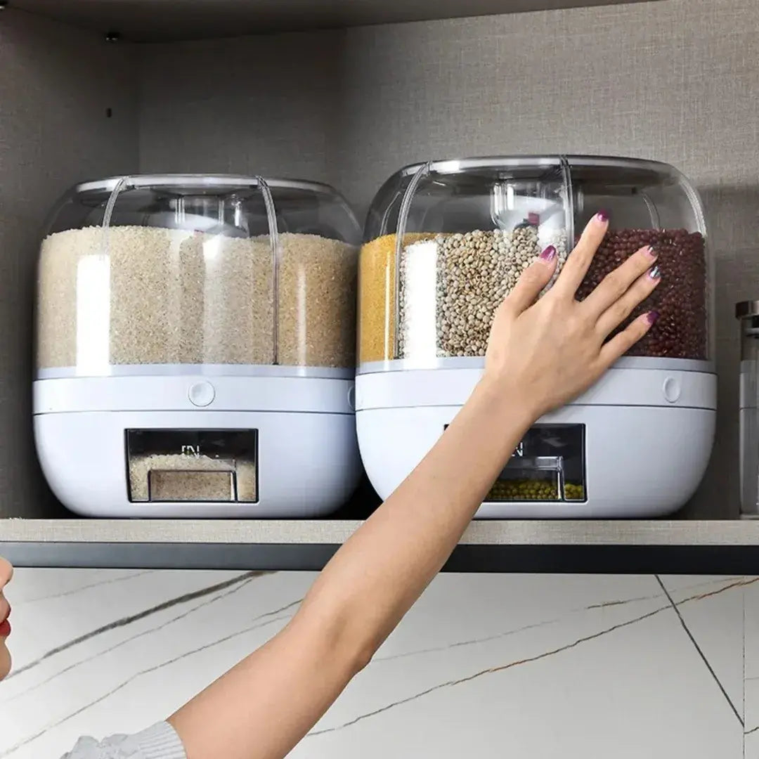 Dispenser de Cereais Giratório com 6 Divisórias - Decorelle
