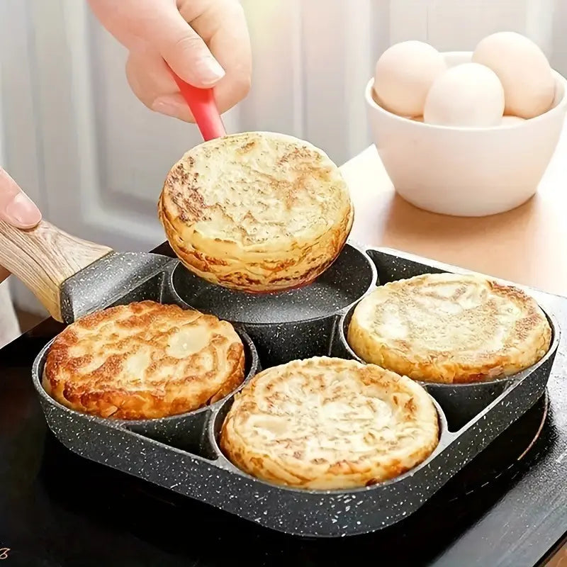 Frigideira Multifuncional 4 em 1 Antiaderente com Alça de Madeira - Decorelle