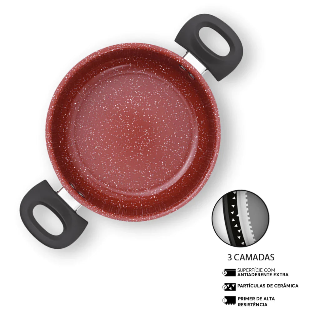 Jogo de Panelas Brinox Ceramic Life Easy - 6 Peças Antiaderente Cerâmico - Decorelle