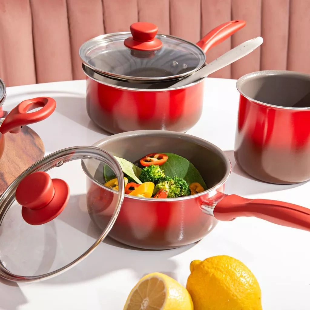 Jogo de Panelas Brinox Ceramic Life Easy - 6 Peças Antiaderente Cerâmico - Decorelle