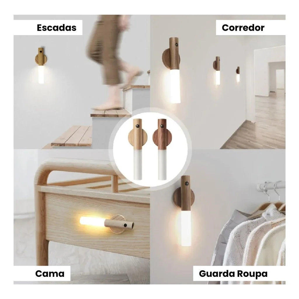 Luminária Magnética de Parede com Sensor Inteligente