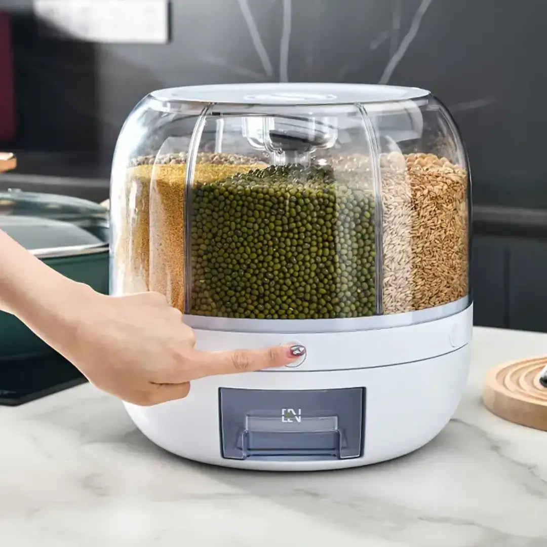 Dispenser de Cereais Giratório com 6 Divisórias - Decorelle