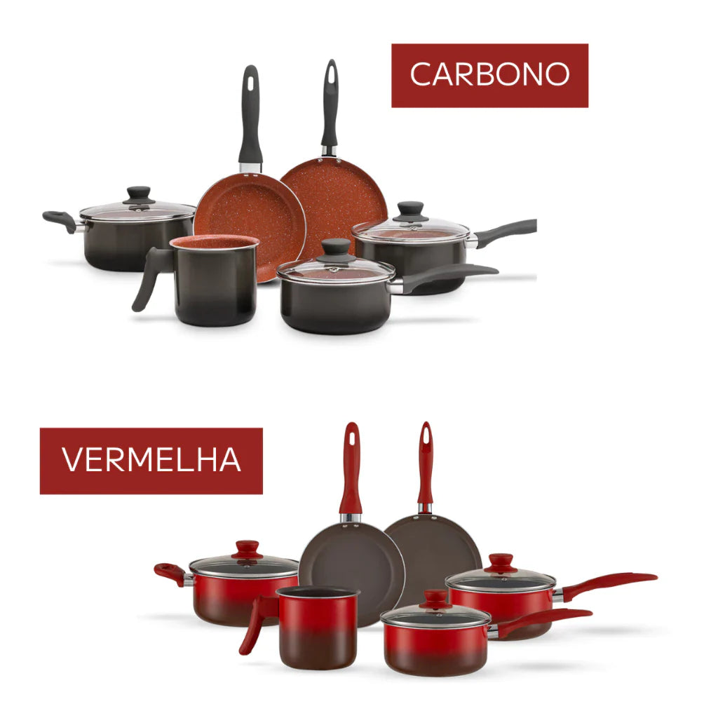 Jogo de Panelas Brinox Ceramic Life Easy - 6 Peças Antiaderente Cerâmico - Decorelle
