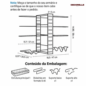 Organizador de Panelas Decorelle - COMPRE 1 LEVE 2