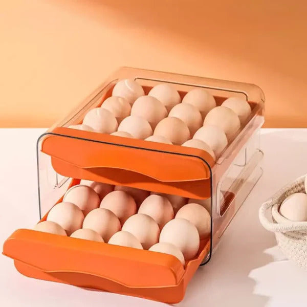 Gaveteiro Organizador Duplo para Ovos de Geladeira Decorelle