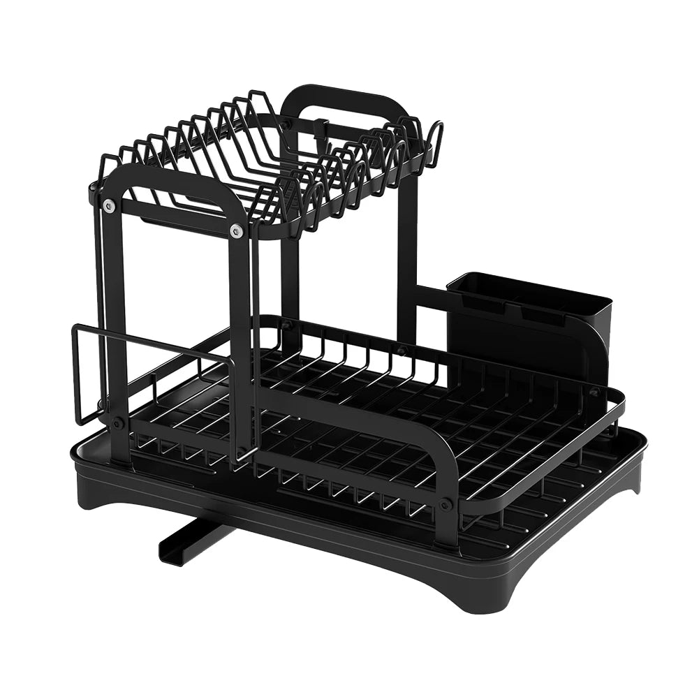 Elegante Escorredor de Pratos 2 Camadas Decorelle