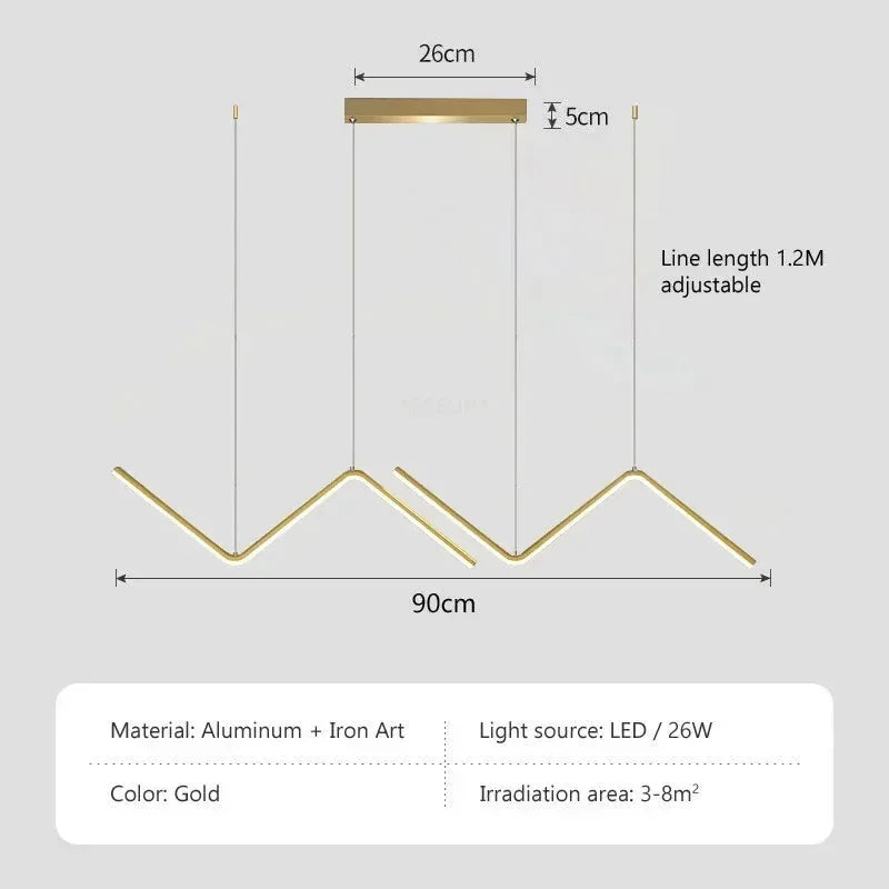 Moderno led luzes pingente decoração de casa 90cm 2 cabeça luminárias sala estar iluminação lustre hotel bar estudo quarto lâmpadas interiores