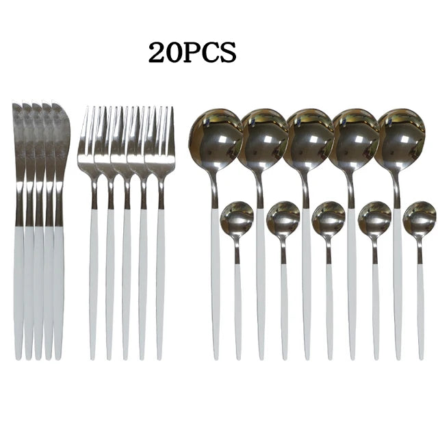 Conjunto de Talheres Dourados de Luxo Decorelle