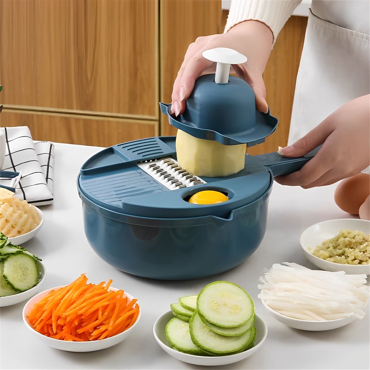 Cortador e escorredor de legumes 12 em 1 - Decorelle
