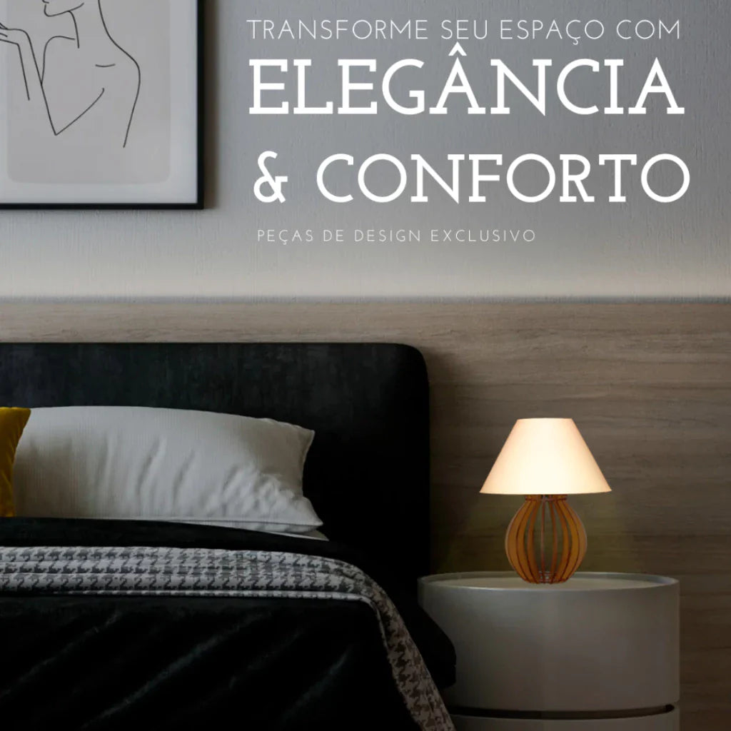 Kit 2 Abajures La Finesse com Cúpula – Elegância e Sofisticação para Sua Decoração - Decorelle