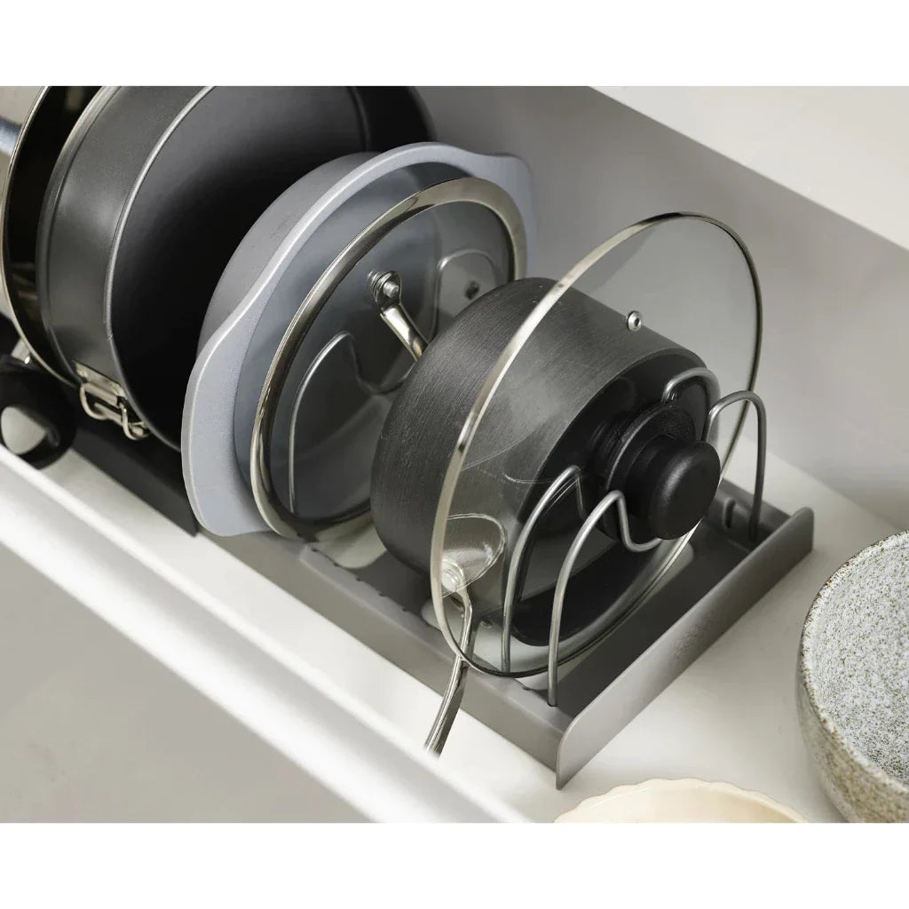 Suporte Organizador de Tampas e Frigideiras de Cozinha - Multiuso