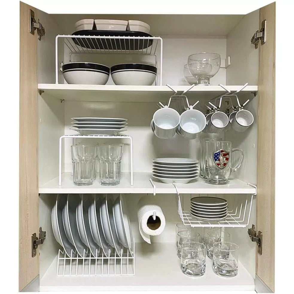 Conjunto Organizador Aramado de Armário - 7 Peças - Decorelle