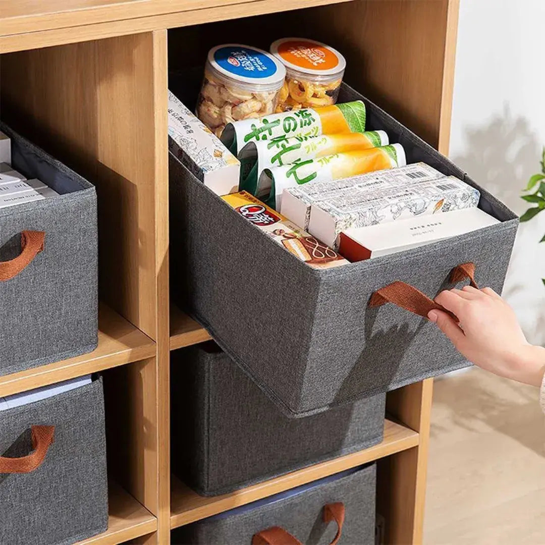 Kit com 3 Caixas Multiuso Organizadoras Dobráveis para Armários - Decorelle