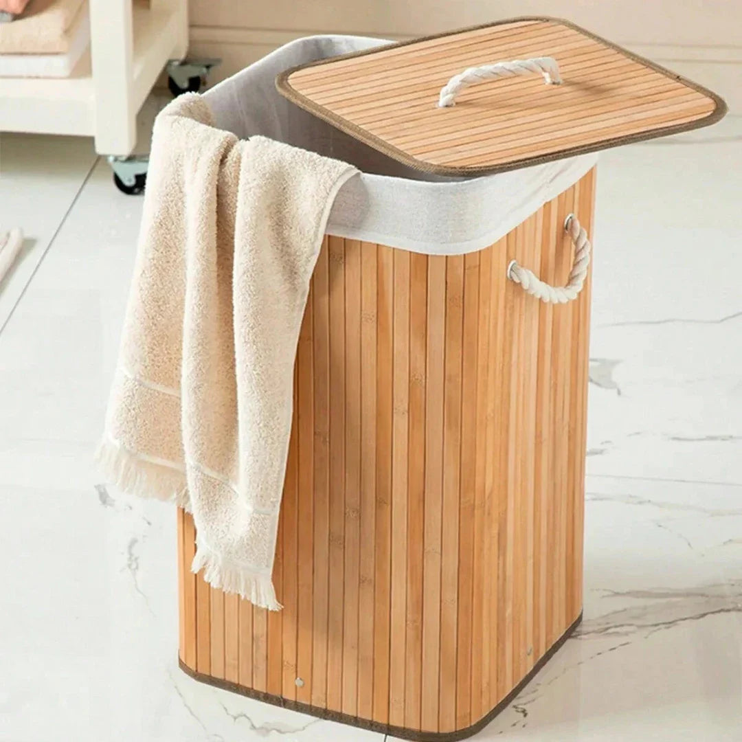 Cesto de Roupa Suja BambooLuxe - Decorelle