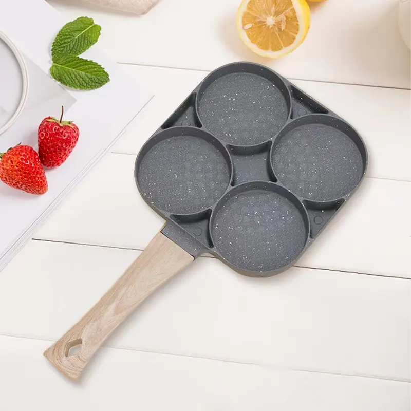 Frigideira Multifuncional 4 em 1 Antiaderente com Alça de Madeira - Decorelle