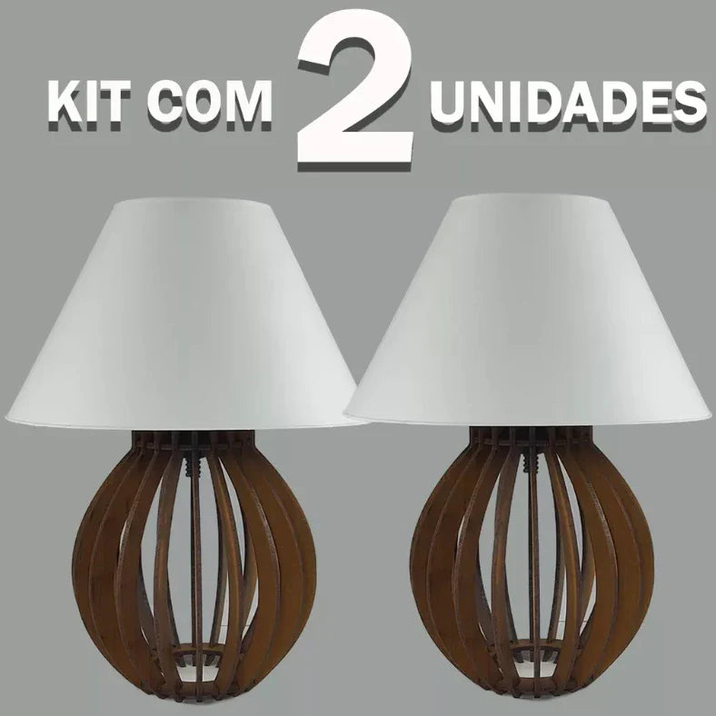 Kit 2 Abajures La Finesse com Cúpula – Elegância e Sofisticação para Sua Decoração - Decorelle