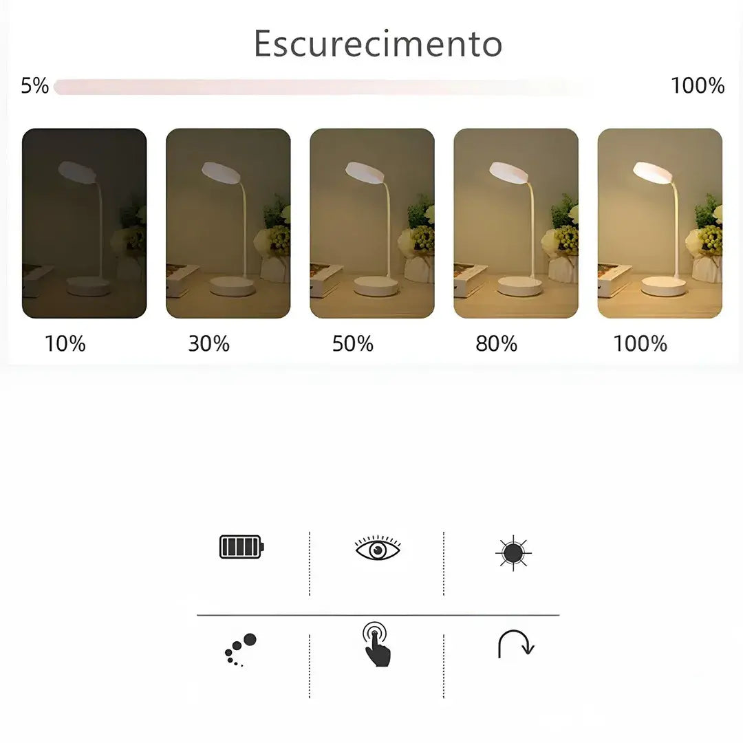 Luminária de Mesa FlexiGlow - Decorelle