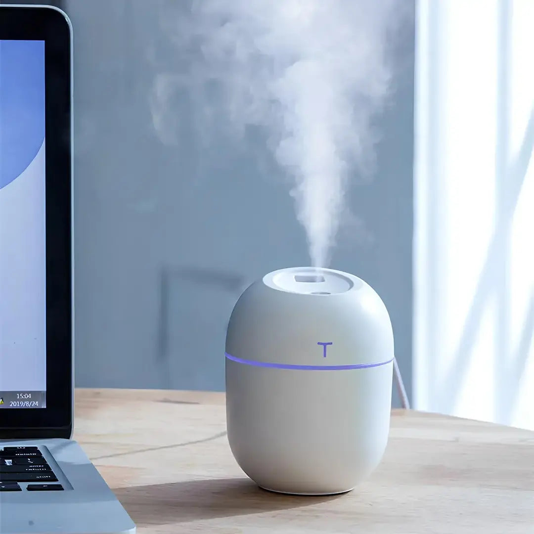 Kit 2 Umidificador de Ar Portátil Ultrassônico - Aromatizador de Ambiente Doméstico e Escritório - Decorelle