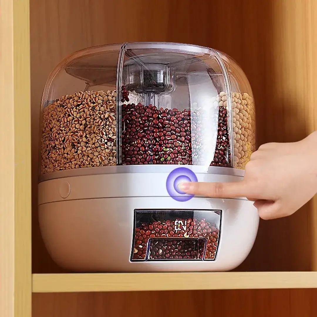 Dispenser de Cereais Giratório com 6 Divisórias - Decorelle